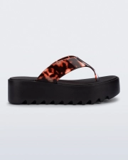 MELISSA THONG PLATFORM  BLACK/TORTOISE