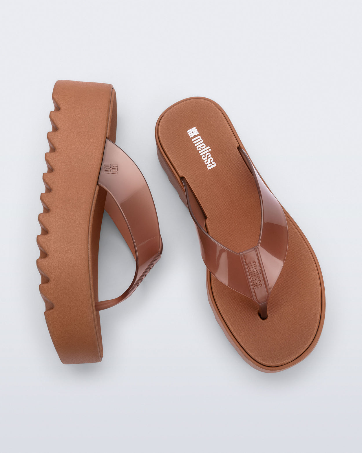 MELISSA THONG PLATFORM  BROWN