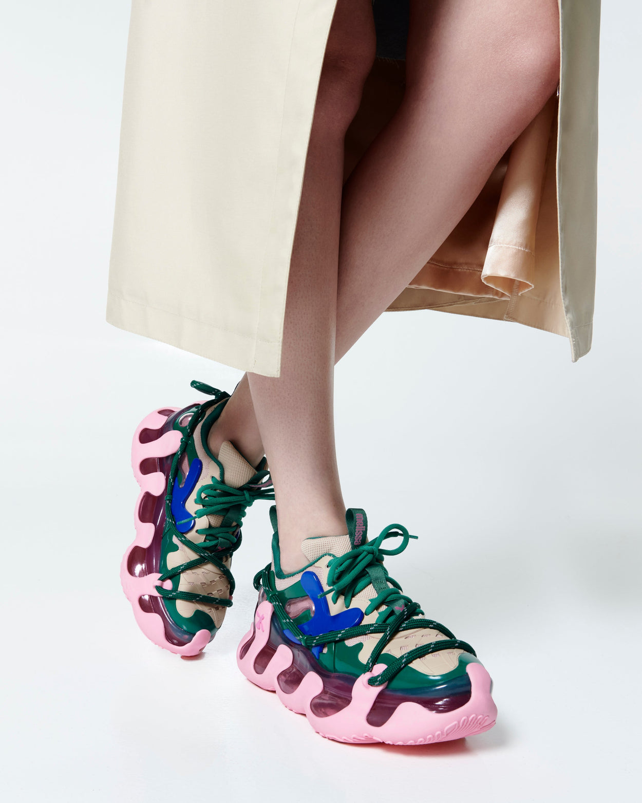 MELISSA X ICON  PINK/BEIGE/GREEN