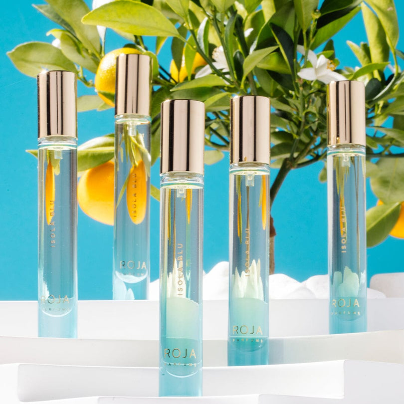 ROJA LONDON ISOLA BLU THE LAND OF LA DOLCE VITA BERGAMOT, LAVENDER, AND LEATHER 10 ML