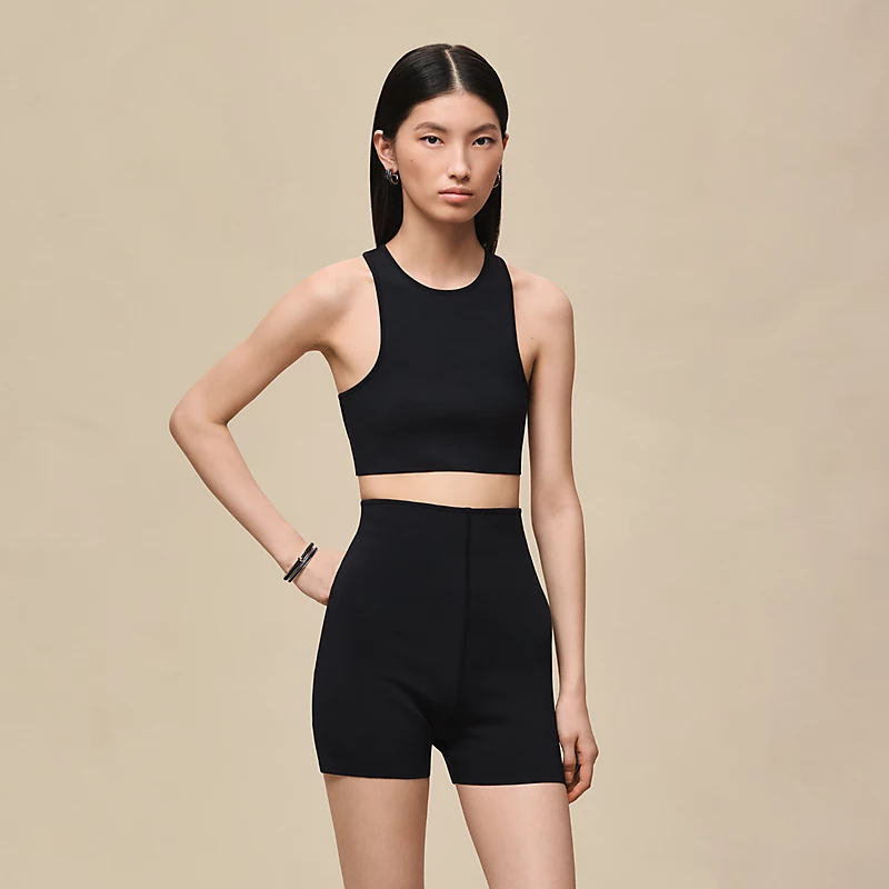 HERMES SILK SHORTS BLEU NOIR