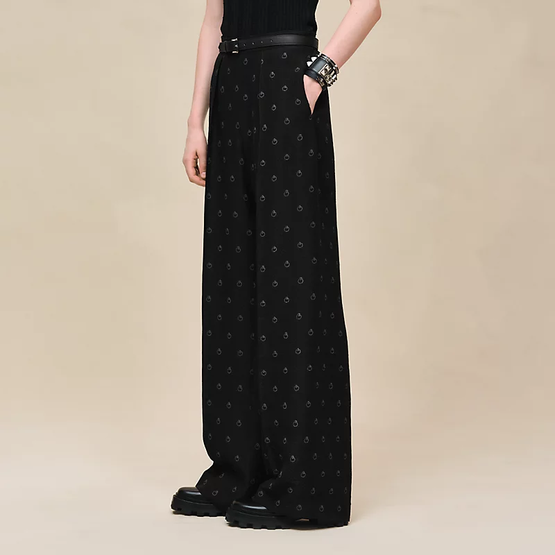 HERMES AUX CHAMPS EN FLEURS" PANTS NOIR