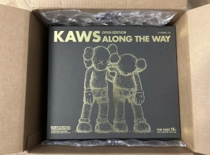 KAWS 100% AUTHENTIC KAWS ALONG THE WAY VINYL FIGURE BLACK RARE 2019 NEW MEDICOM