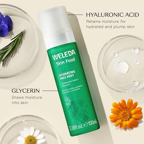 WELEDA SKIN FOOD HYDRATING FACIAL MIST NOURISHING MOISTURIZING FACE SPRAY FOR RADIANT SKIN