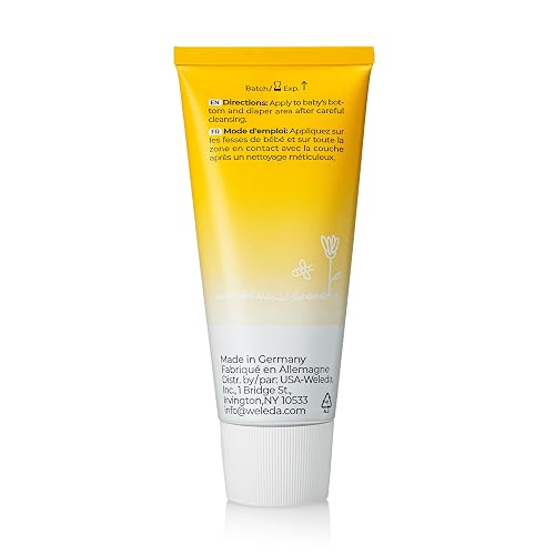 WELEDA BABY CALENDULA DIAPER CREAM 2.8OZ WITH CHAMOMILE, ALMOND OIL, LANOLIN ZINC OXIDE