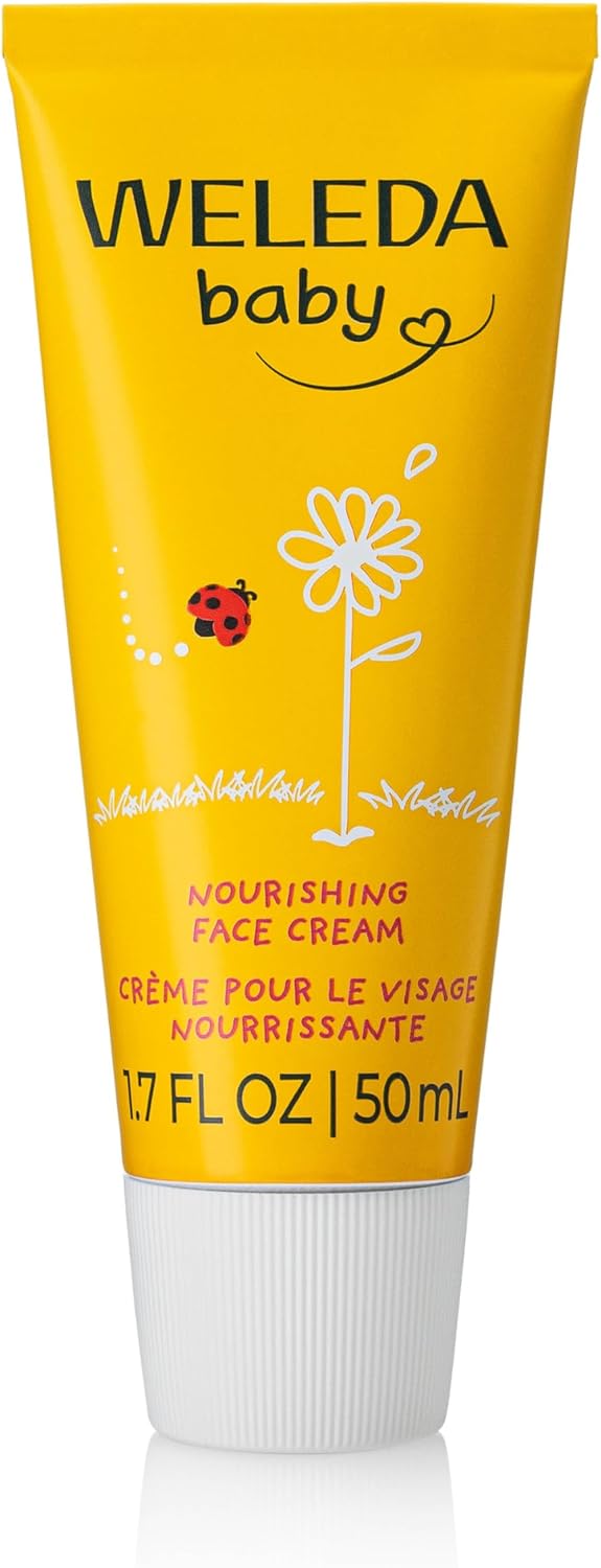 WELEDA BABY CALENDULA FACE CREAM 1.7OZ NOURISHING PLANT-BASED MOISTURIZER WITH LANOLIN