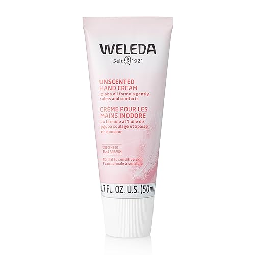 WELEDA UNSCENTED HAND CREAM 1.7 OZ MOISTURIZING PLANT-BASED FORMULA WITH JOJOBA, BORAGE COCONUT OILS