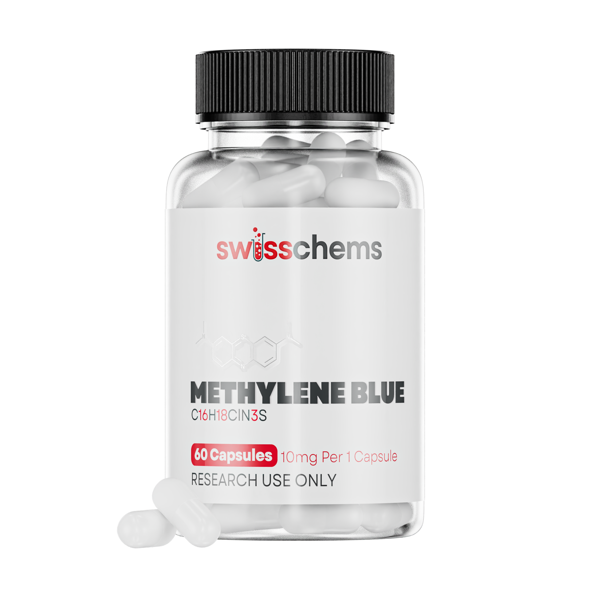SWISS CHEMS METHYLENE BLUE 10MG/60CAPS