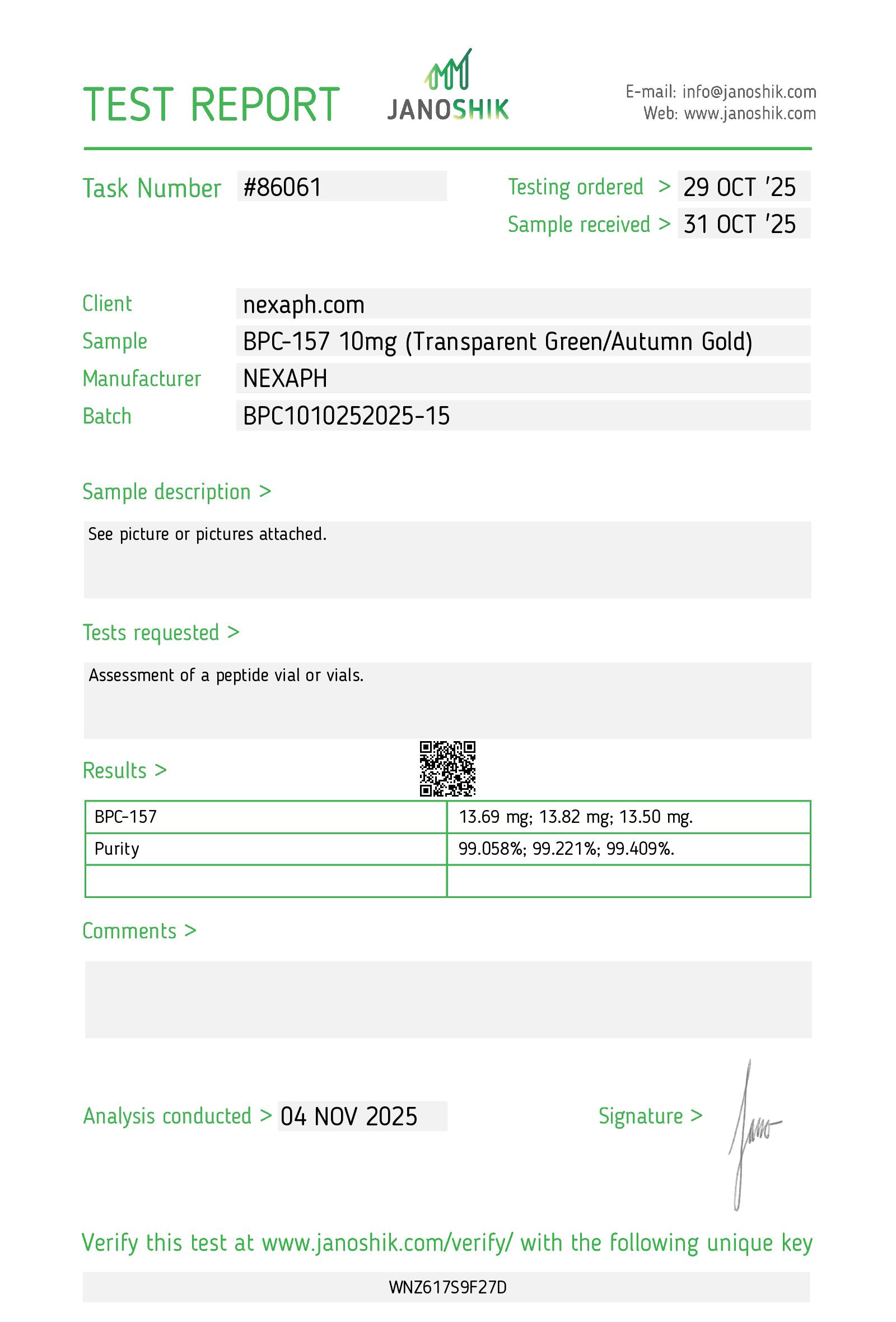 NEXAPH BPC 157 10MG (10 VIALS/KIT)