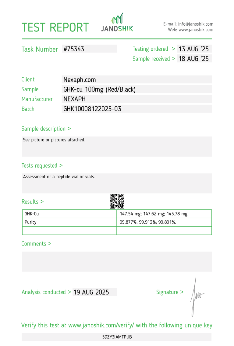 NEXAPH GHK-CU LYOPHILIZED (10 VIALS/KIT) 100MG