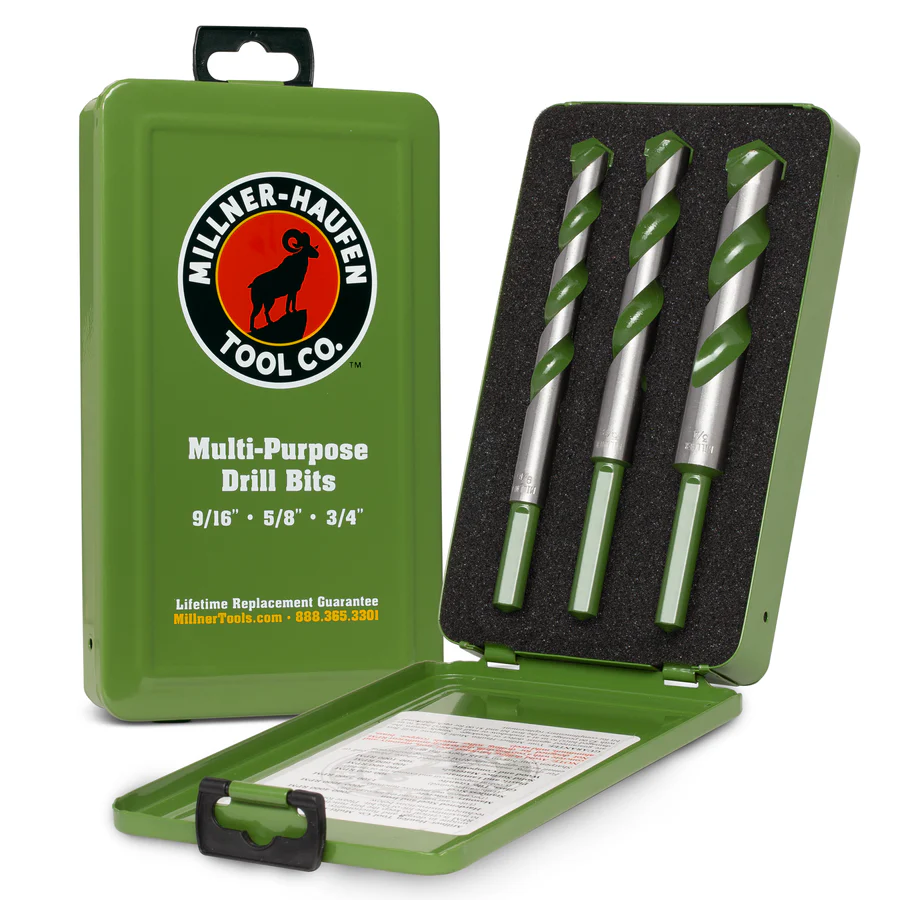 MILLNER HAUFEN 3 PIECE MULTI-PURPOSE DRILL BIT SET