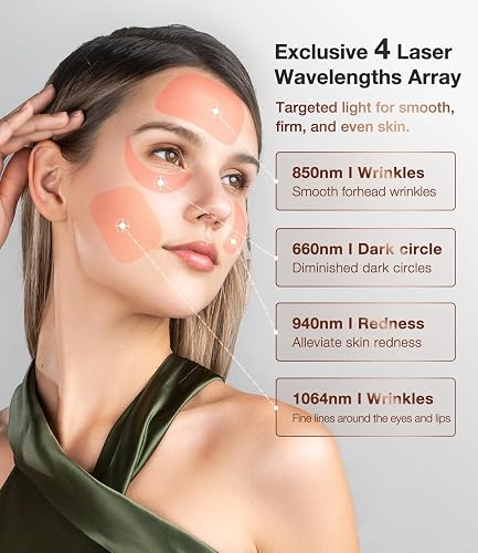 JOVS 4D LED RED LIGHT THERAPY MASK FOR FACE ANTI-AGING, ANTI-WRINKLE SKIN FIRMING