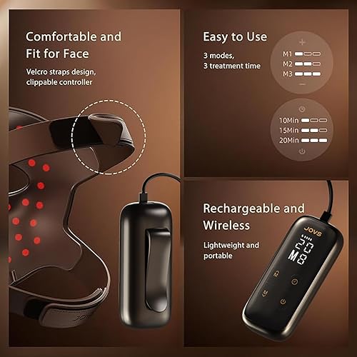 JOVS 4D LED RED LIGHT THERAPY MASK FOR FACE ANTI-AGING, ANTI-WRINKLE SKIN FIRMING
