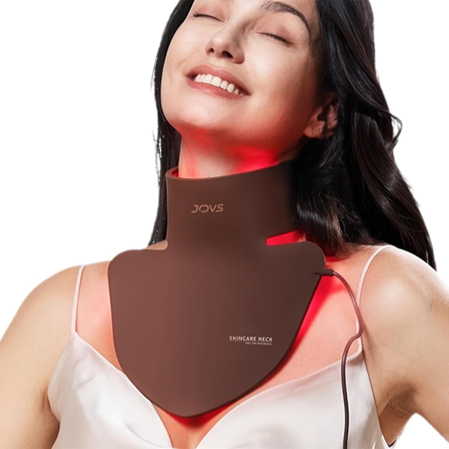 JOVS RED LIGHT THERAPY MASK FOR NECK CHEST, 66 LEDS 630NM ANTI-AGING SKINCARE DEVICE