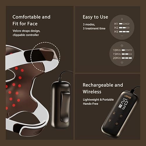 JOVS WHITE LASER LIGHT THERAPY FACE MASK FOR SKIN REJUVENATION AND ANTI-AGING