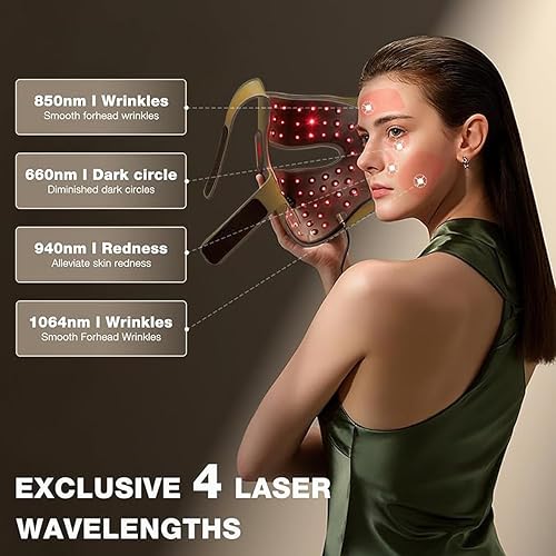 JOVS 4D GOLD LASER LIGHT THERAPY MASK FOR SKIN REJUVENATION AND ANTI-AGING TREATMENT