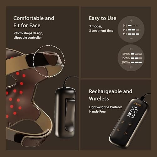 JOVS 4D GOLD LASER LIGHT THERAPY MASK FOR SKIN REJUVENATION AND ANTI-AGING TREATMENT