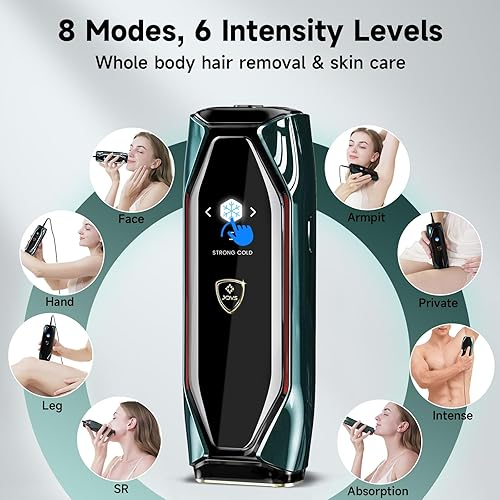 JOVS LASER HAIR REMOVAL DEVICE WITH SAPPHIRE ICE COOLING, 3-IN-1 HAIR REMOVAL SKIN CARE
