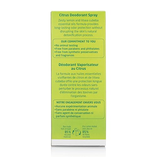 WELEDA CITRUS NATURAL DEODORANT SPRAY 3.4 FL OZ LONG-LASTING FRESHNESS FOR MEN WOMEN