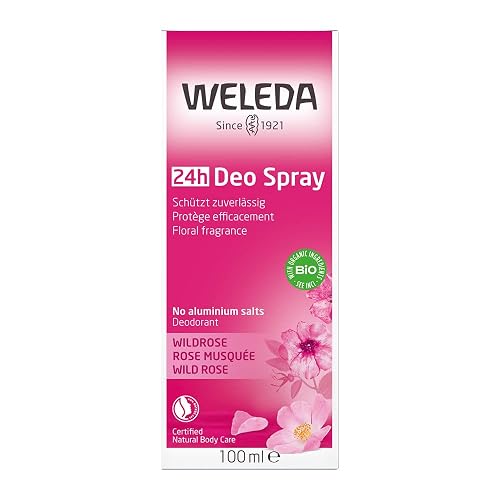 WELEDA WILD ROSE NATURAL 24-HOUR DEODORANT SPRAY, 3.4 OZ LONG-LASTING FRESHNESS