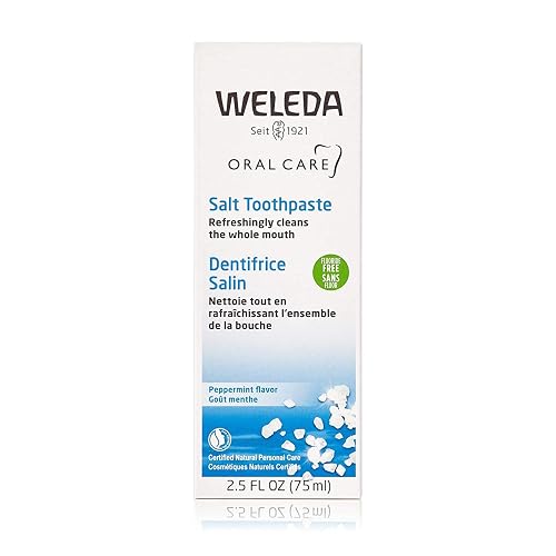 WELEDA NATURAL SALT TOOTHPASTE 2.5 FL OZ PACK OF 3 FLUORIDE-FREE, FRESH BREATH CARE