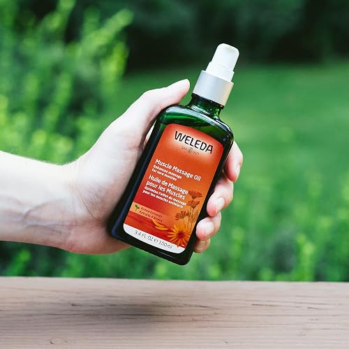 WELEDA ARNICA MUSCLE MASSAGE OIL 3.4 OZ NATURAL PLANT-BASED OIL WITH BIRCH, SUNFLOWER OLIVE