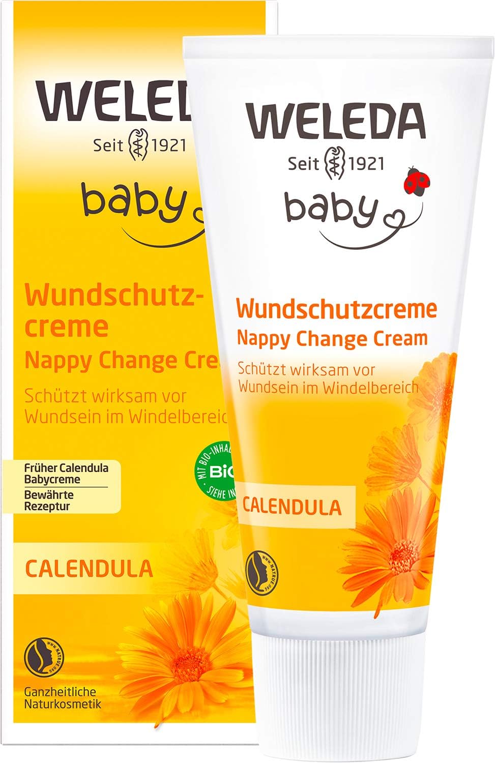 WELEDA BABY CALENDULA NAPPY CHANGE CREAM 75ML GENTLE DIAPER RASH PROTECTION CREAM