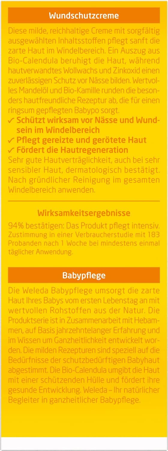 WELEDA BABY CALENDULA NAPPY CHANGE CREAM 75ML GENTLE DIAPER RASH PROTECTION CREAM