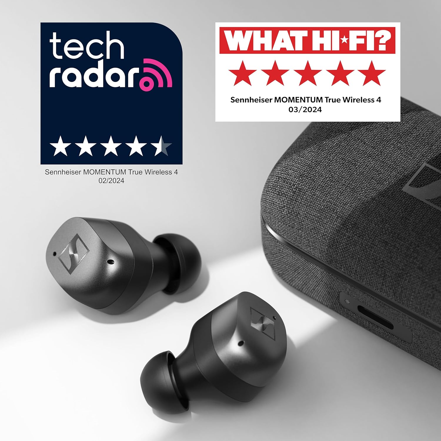SENNHEISER MOMENTUM TRUE WIRELESS 4 EARBUDS BLUETOOTH 5.4 NOISE CANCELLING 30H BATTERY BLACK