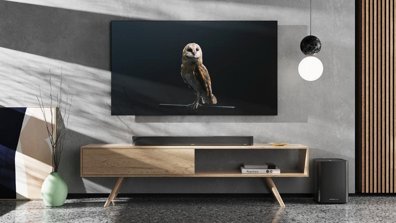 SENNHEISER AMBEO SOUNDBAR PLUS 3D SURROUND, VIRTUAL 7.1.4, DUAL SUBWOOFERS, STREAMING