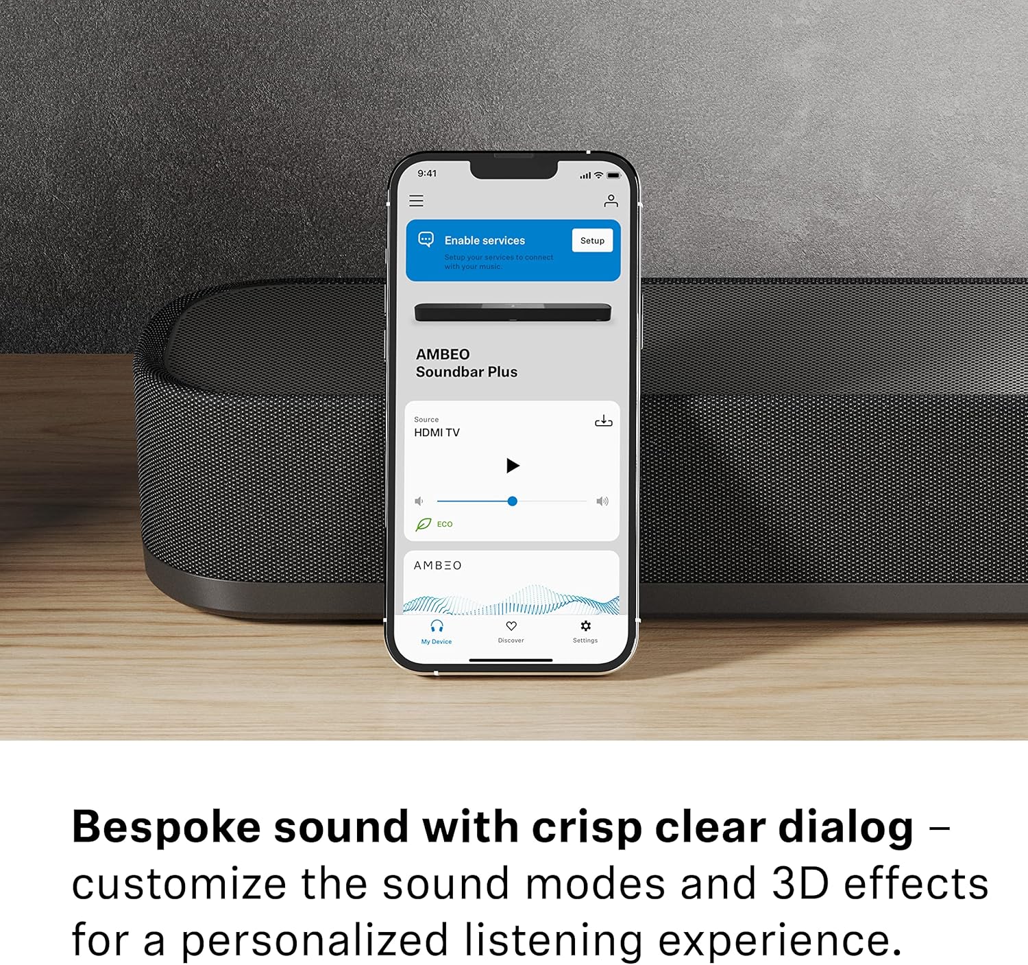 SENNHEISER AMBEO SOUNDBAR PLUS 3D SURROUND, VIRTUAL 7.1.4, DUAL SUBWOOFERS, STREAMING