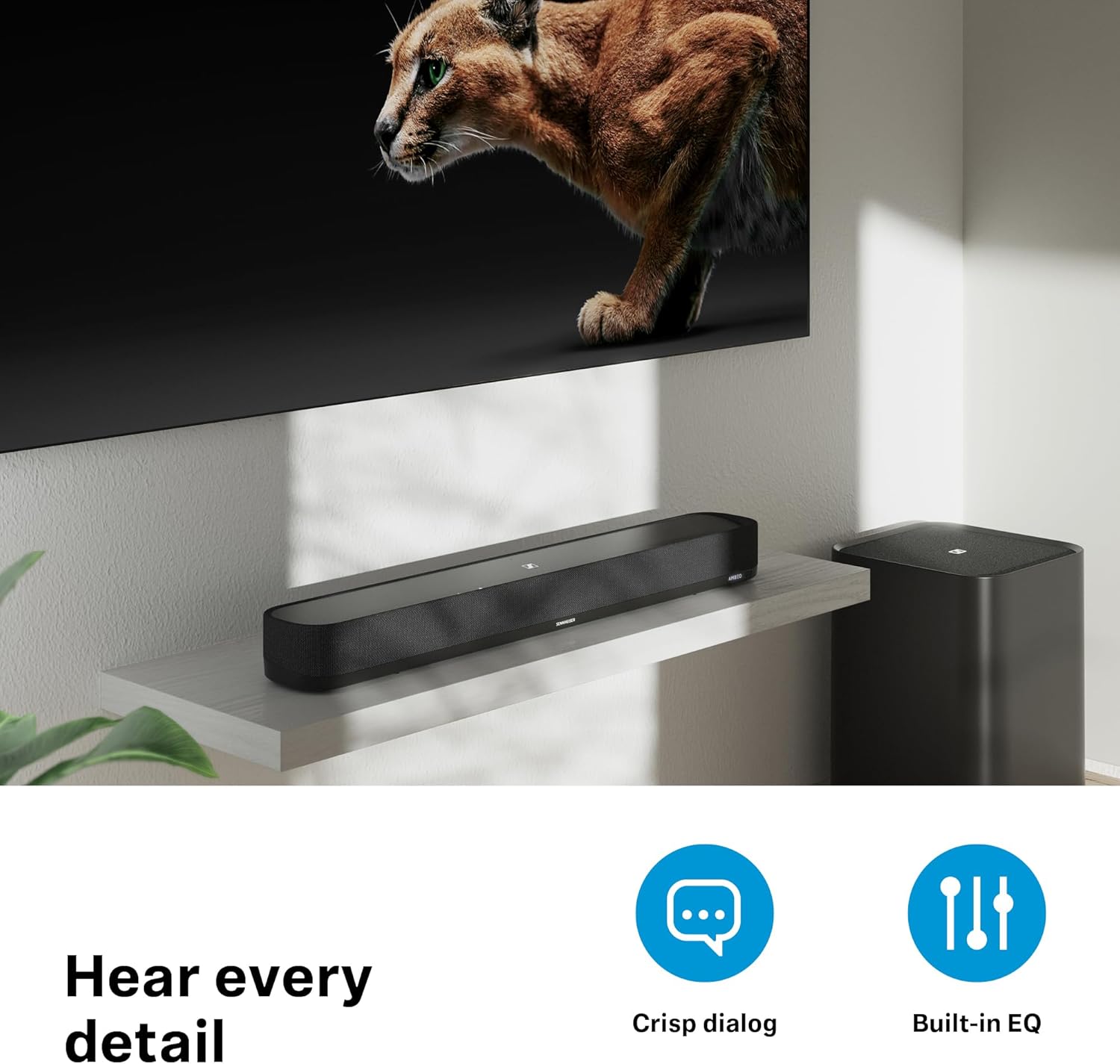 SENNHEISER AMBEO MINI SOUNDBAR COMPACT HIGH-QUALITY SURROUND SOUND SYSTEM