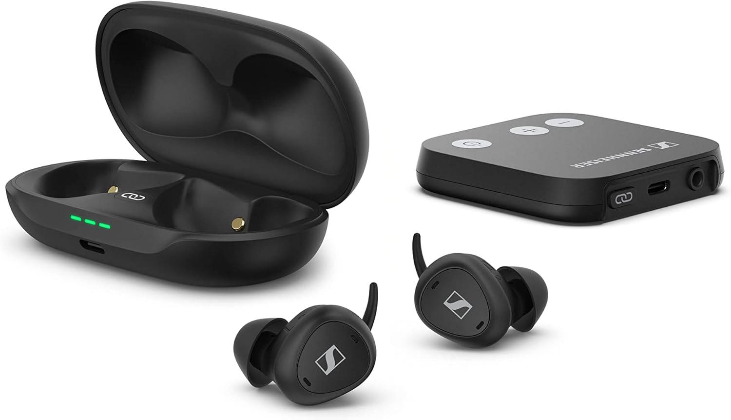 SENNHEISER WIRELESS TV EARBUDS WITH BLUETOOTH PASSIVE NOISE CANCELLATION BLACK