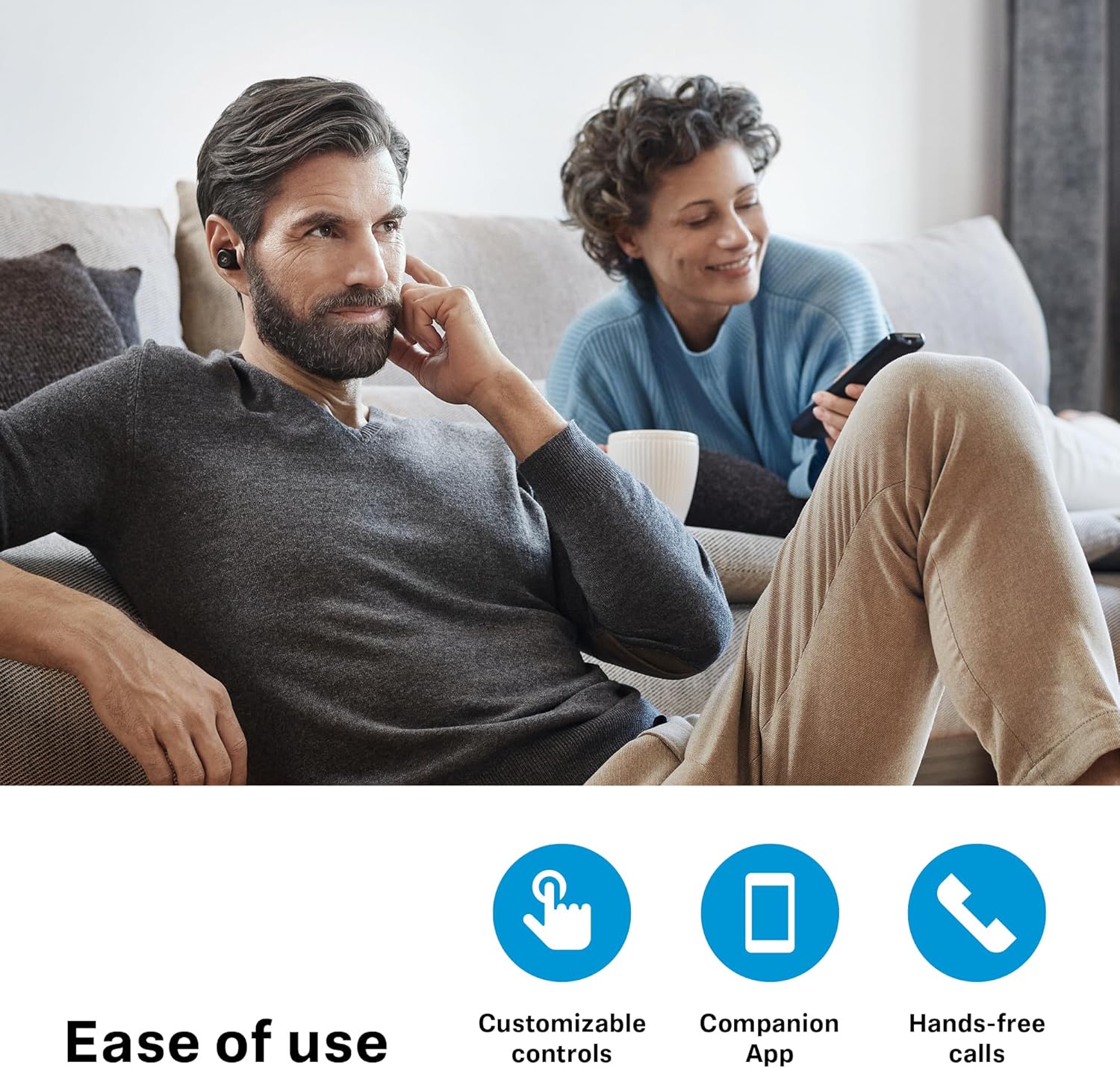 SENNHEISER WIRELESS TV EARBUDS WITH BLUETOOTH PASSIVE NOISE CANCELLATION BLACK