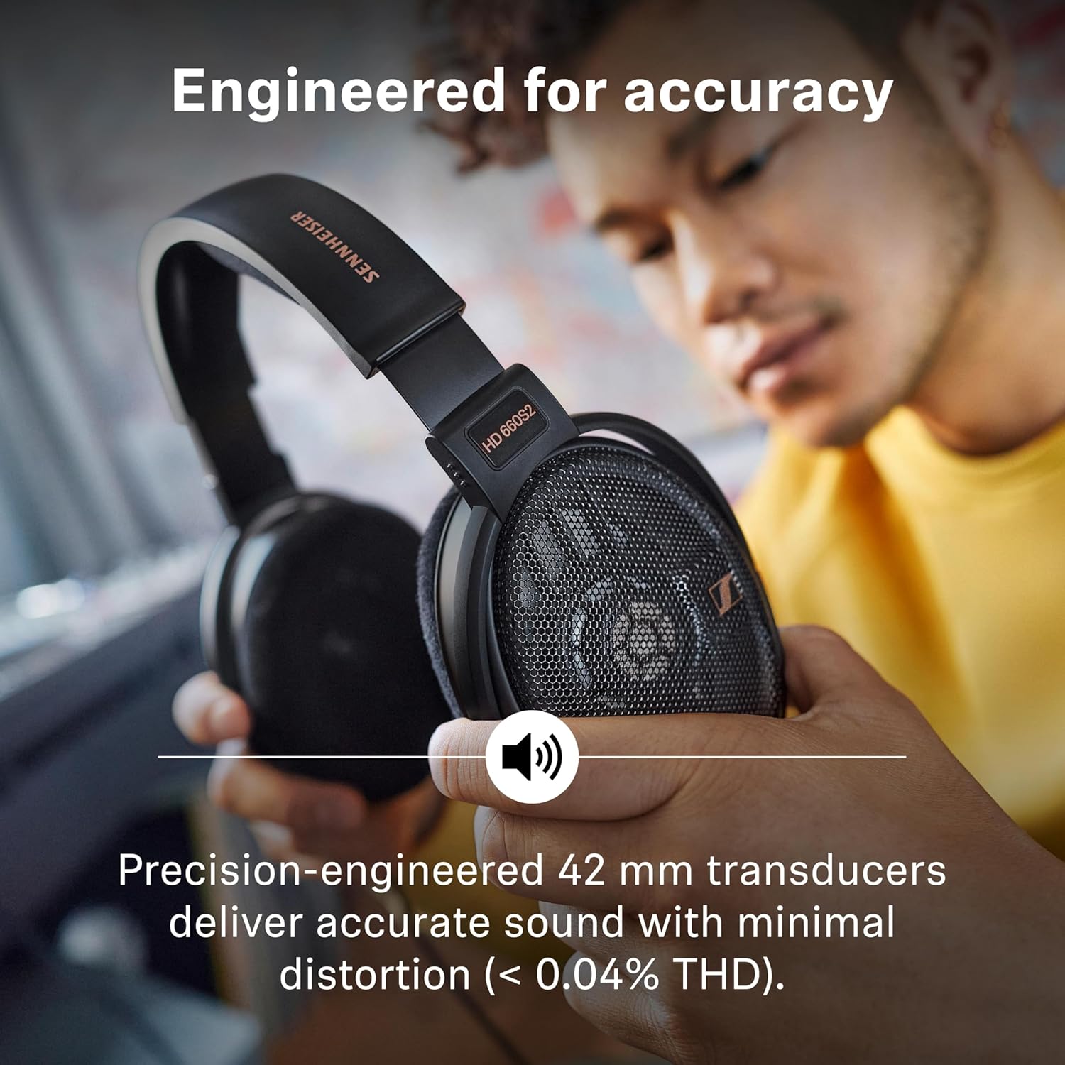 SENNHEISER HD660S2 OPEN-BACK AUDIOPHILE HEADPHONES HIGH-FIDELITY SOUND, COMFORTABLE FIT