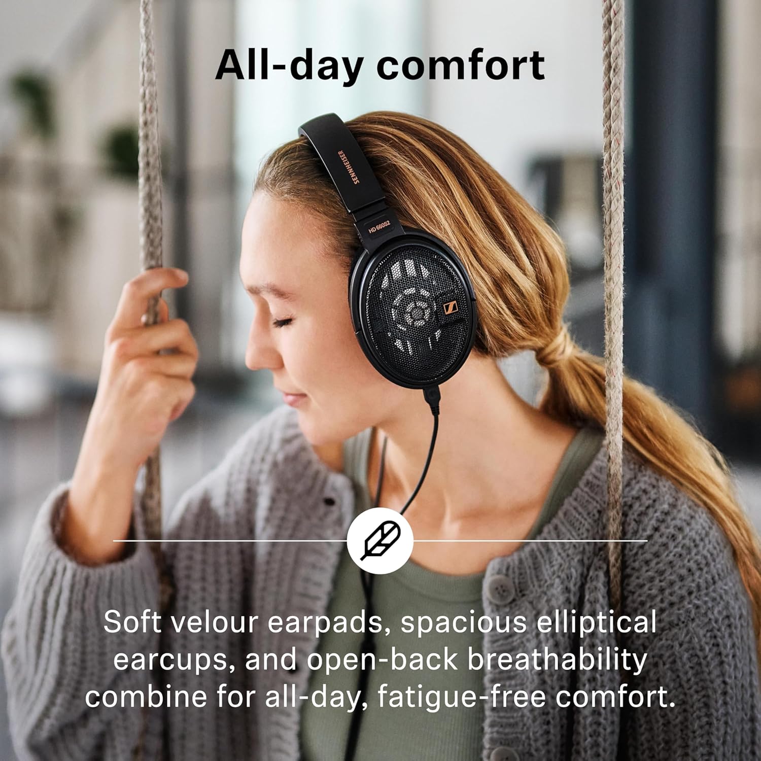 SENNHEISER HD660S2 OPEN-BACK AUDIOPHILE HEADPHONES HIGH-FIDELITY SOUND, COMFORTABLE FIT