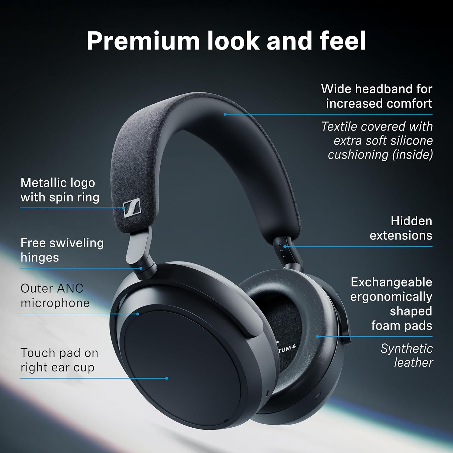 SENNHEISER MOMENTUM 4 WIRELESS OVER-EAR HEADPHONES BROWN BLUETOOTH, ANC, 60HR BATTERY