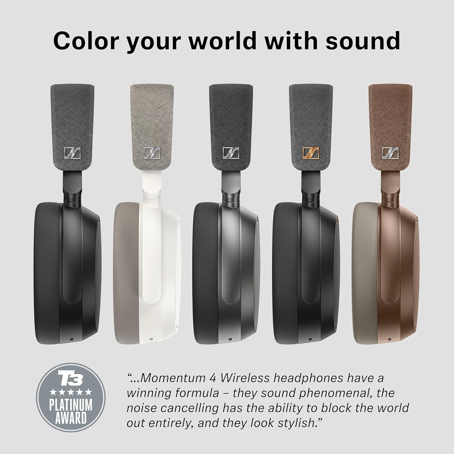 SENNHEISER MOMENTUM 4 WIRELESS OVER-EAR HEADPHONES BROWN BLUETOOTH, ANC, 60HR BATTERY