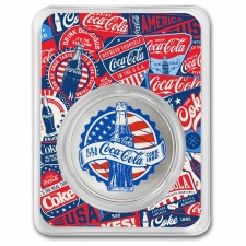 APMEX COCA-COLA® 1 OZ SILVER COLORIZED AMERICANA (IN TEP)
