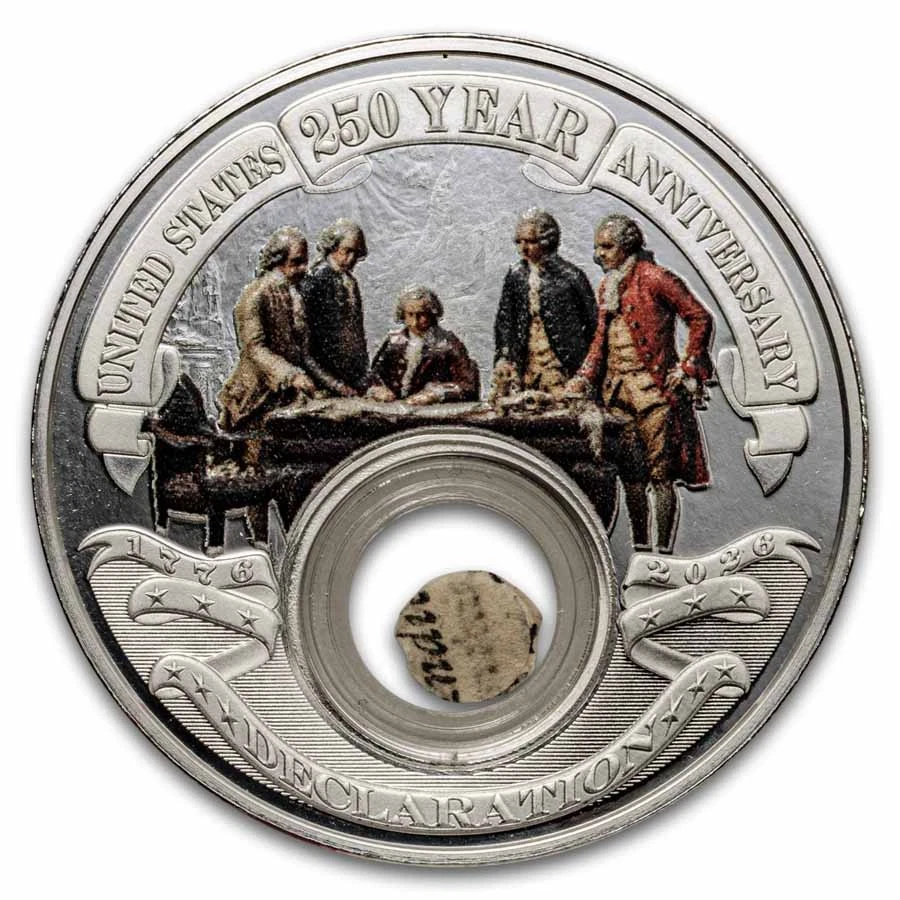 APMEX 2026 1 OZ AG $1 REV SERIES 250TH ANNIV.: DECLARATION (COLORIZED)