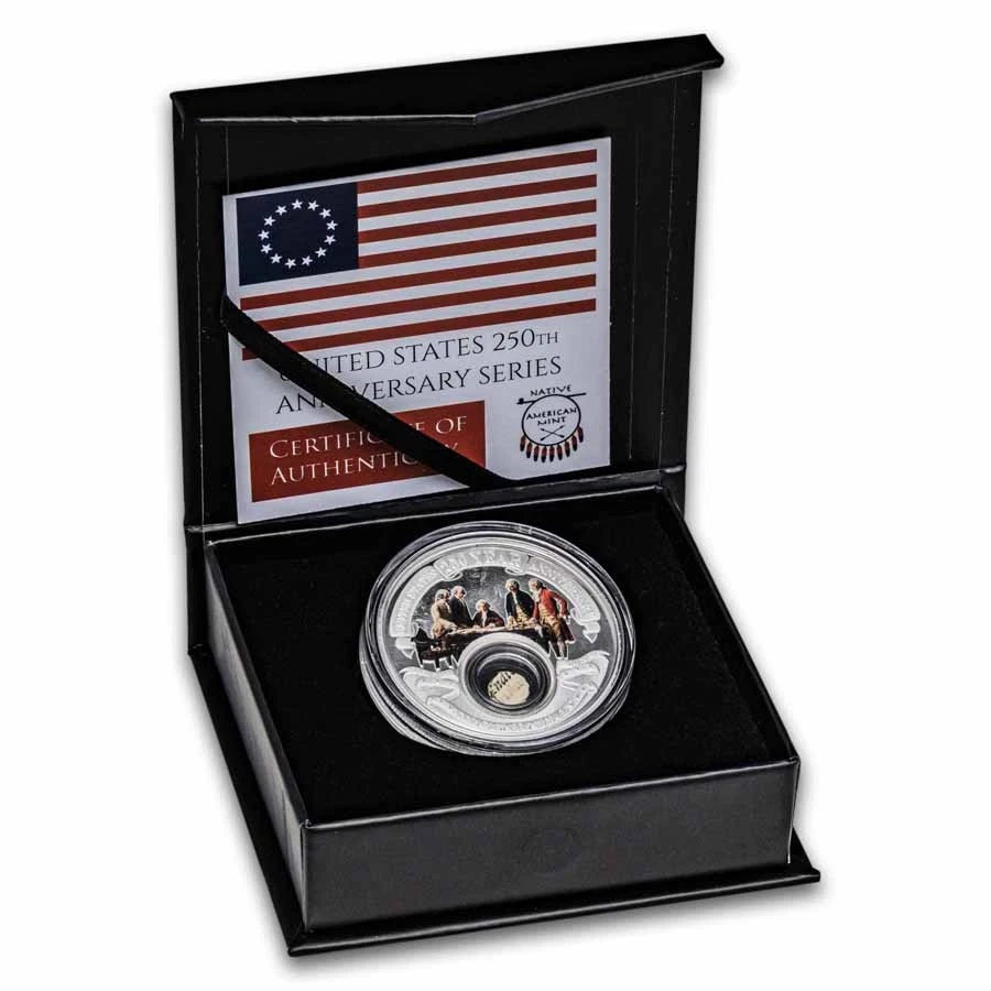 APMEX 2026 1 OZ AG $1 REV SERIES 250TH ANNIV.: DECLARATION (COLORIZED)
