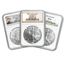 APMEX 1 OZ AMERICAN SILVER EAGLE MS-69 NGC (RANDOM YEAR)