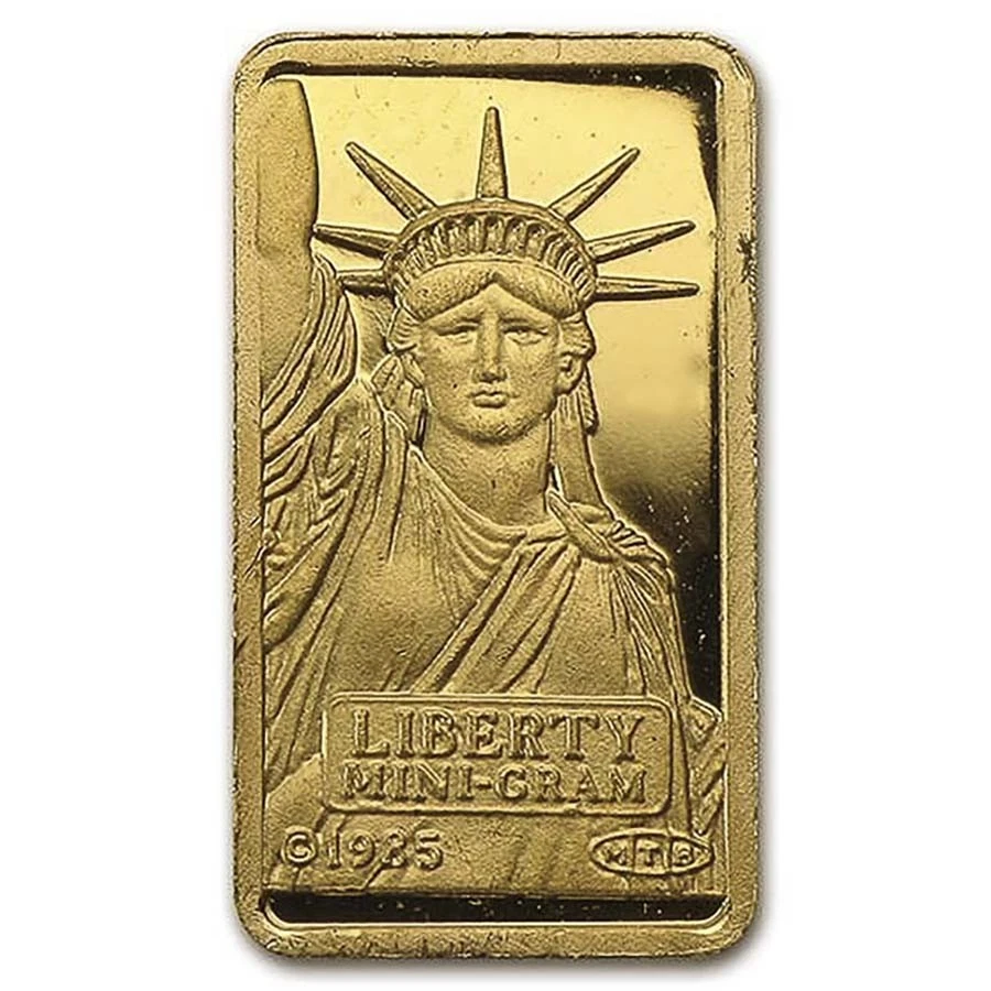 APMEX 1 GRAM GOLD BAR - SECONDARY MARKET .9999 FINE GOLD - DESIGN VARIES