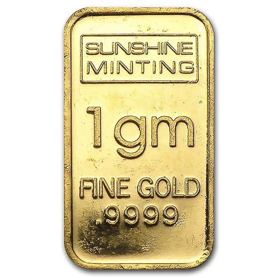 APMEX 1 GRAM GOLD BAR - SECONDARY MARKET .9999 FINE GOLD - DESIGN VARIES
