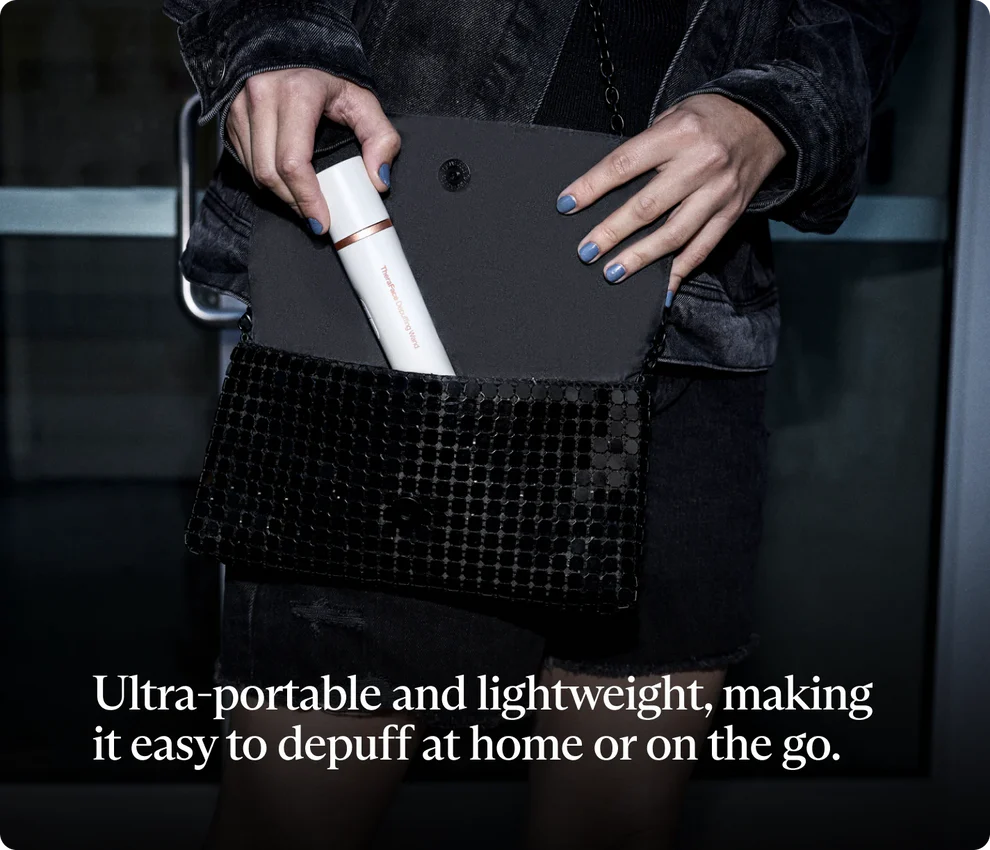 THERABODY THERAFACE DEPUFFING WAND PORTABLE  FACIAL DEPUFFING WHITE