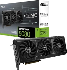ASUS SFF-READY PRIME NVIDIA GEFORCE RTX™ 5080 16GB GDDR7 GRAPHICS CARD (PCIE® 5.0, 16GB GDDR7, HDMI®/DP 2.1, 2.5-SLOT, AXIAL-TECH FANS, VAPOR CHAMBER, DUAL BIOS)PRIME -RTX5080