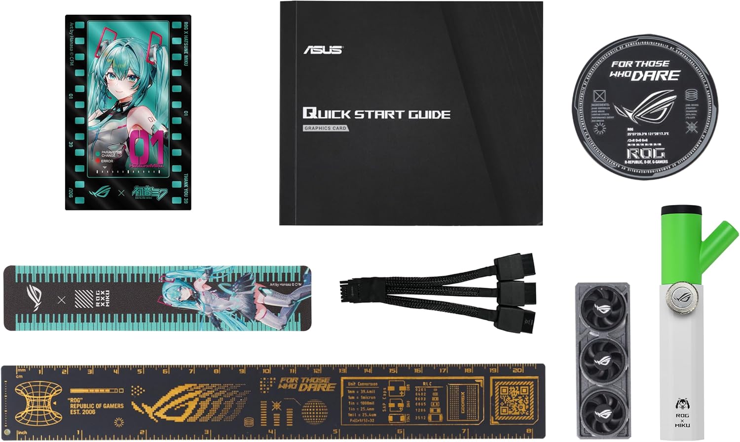ASUS ROG ASTRAL NVIDIA GEFORCE RTX 5080 16GB GDDR7 OC HATSUNE MIKU EDITION GAMING GRAPHICS CARD (PCIE 5.0, HDMI®/DP 2.1, 3.8-SLOT, 4-FAN DESIGN, PATENTED VAPOR CHAMBER)- RTX5080|OC|-MIKU EDITION