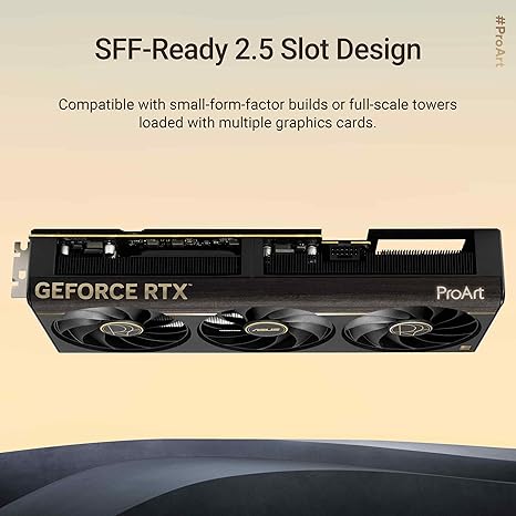 ASUS PROART NVIDIA GEFORCE RTX™ 5080 16GB GDDR7 OC EDITION GRAPHICS CARD (PCIE® 5.0, USB TYPE-C®, HDMI®/DP 2.1, 2.5-SLOT, SFF READY, AXIAL-TECH FANS, VAPOR CHAMBER), PROART-RTX5080|OC