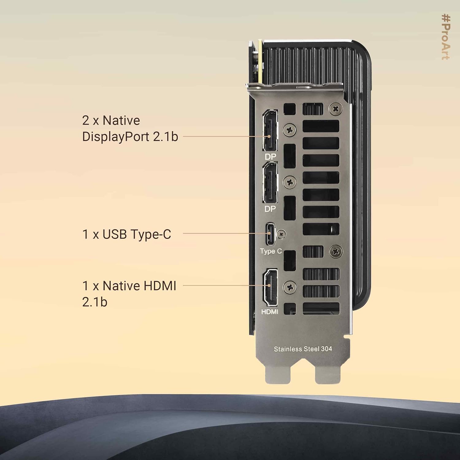 ASUS PROART NVIDIA GEFORCE RTX™ 5080 16GB GDDR7 OC EDITION GRAPHICS CARD (PCIE® 5.0, USB TYPE-C®, HDMI®/DP 2.1, 2.5-SLOT, SFF READY, AXIAL-TECH FANS, VAPOR CHAMBER), PROART-RTX5080|OC