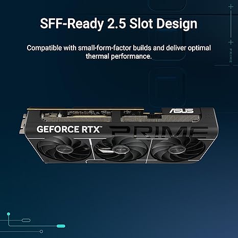 ASUS SFF-READY PRIME NVIDIA GEFORCE RTX 5070 TI 16GB GDDR7 OC EDITION 16GB GDDR7 GRAPHICS CARD (PCIE 5.0, HDMI/DP 2.1, 2.5-SLOT, AXIAL-TECH FANS, DUAL BIOS)- PRIME-RTX5070TI|OC